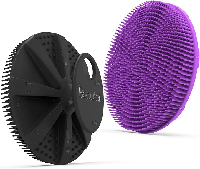 Silicone Body Scrubber 2 Pack, BEAUTAIL Shower Bath Scrubber, More Hygienic by BEAUTAIL