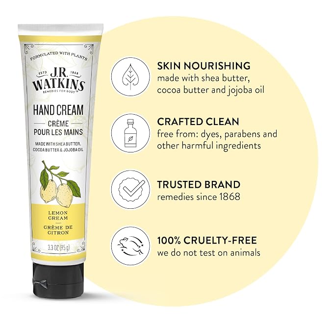 J.R. Watkins Natural Moisturizing Hand Cream, Hydrating Hand Moisturizer - Image 3