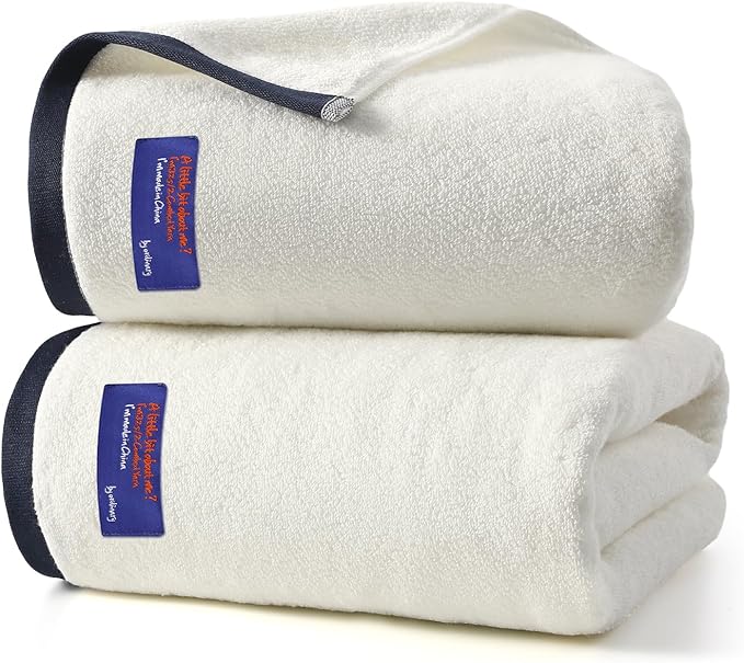 REDKISS 100% Cotton 2 Pack Luxury Bath Towels 27 x 54 Inches, Oversized Bath by REDKISSOnline