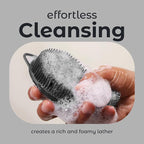MainBasics Silicone Body Scrubber Dual-Sided Shower Loofah and Massaging Nodes - Image 4
