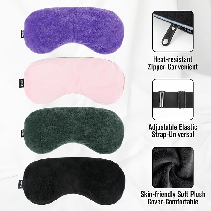 BeHoomi Heated Eye Mask, Weighted Sleep Mask Warm Compress - Image 7