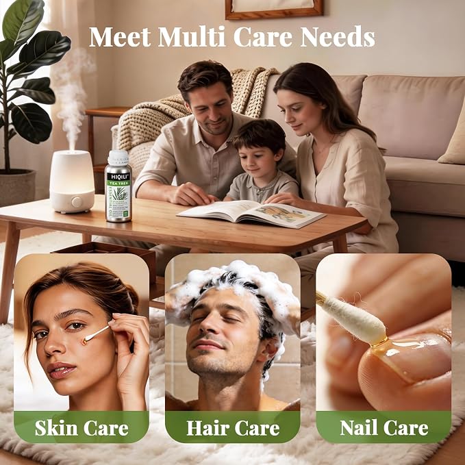 HIQILI Tea Tree Oil 16 Fl Oz, for Skin, Soap Making, Includes Two Portable - Image 3
