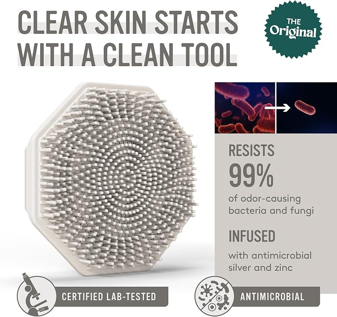 Sud Scrub® Antimicrobial Silicone Face Scrubber, 1 Pack, Gentle Face Exfoliator - Image 2