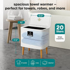 SereneLife Rectangular Towel Warmer Bucket, Large Capacity Blanket and Towel - Image 2