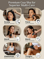 Rena Chris Body Gua Sha Tools, Natural BianStone Guasha Tool, Manual Massage - Image 3