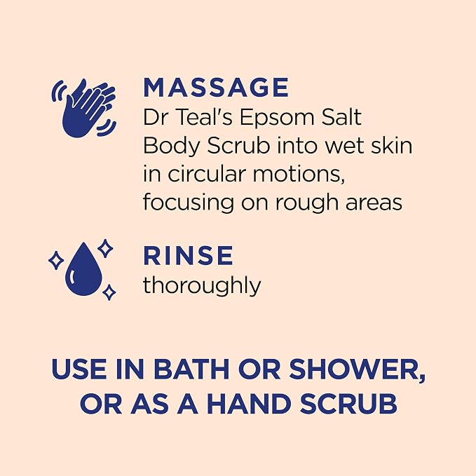 Dr Teal's Pink Himalayan Salt Body Scrub, Glow & Radiance - Image 3
