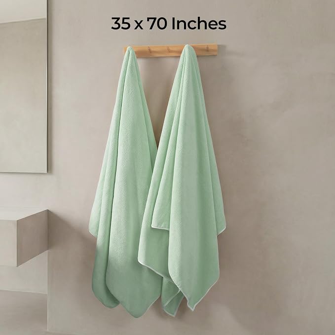 REDKISS 2 Pack Microfiber Extra Large Bath Sheets, 35 x 70 Inches, Soft and - Image 3