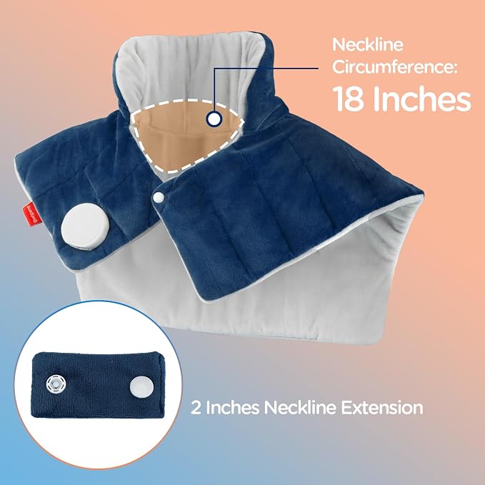 Comfytemp Heating Pad for Neck and Shoulders and Back, 2.6lb Weighted Electric - Image 7