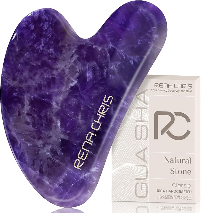 Rena Chris Gua Sha Facial Tools: Natural Amethyst Guasha Tool by RenaChris