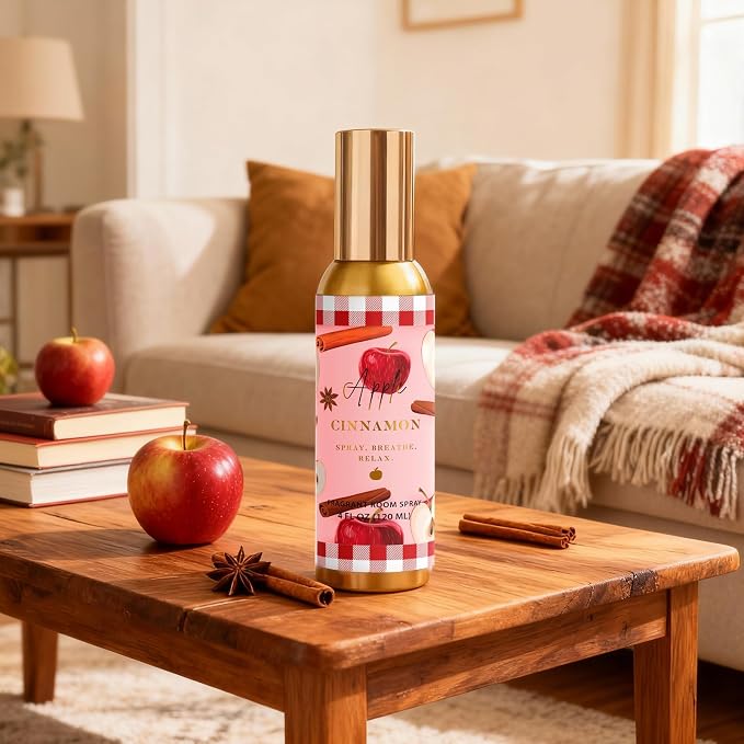 Room Spray, Bright Vanilla, Cinnamon Apple, Fir Breeze, 3 Pack, Each 4 fl oz - Image 5