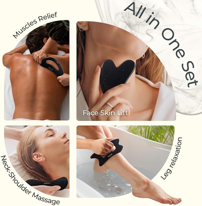 Scienlodic 4 Pcs Gua Sha Massage Tools - Image 4