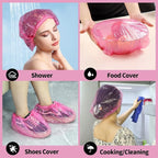 LEOBRO Disposable Shower Caps, Plastic Shower Caps - Image 7