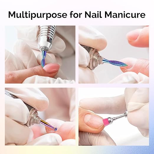 MelodySusie 10pcs Nail Drill Bits Set, 3/32 Inch Diamond Cuticle Bits - Image 7
