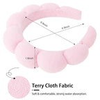 WHAVEL 3 Pack Spa Headband Skincare Headbands, Makeup Headband Sponge Terry - Image 2