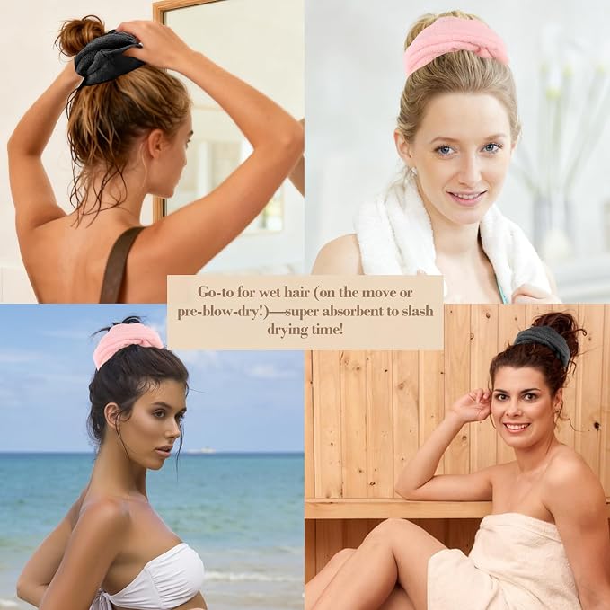 Wecoe Hair Towel Scrunchies 2pcs Soft Absorbent Large Microfiber Hair Drying - Image 4
