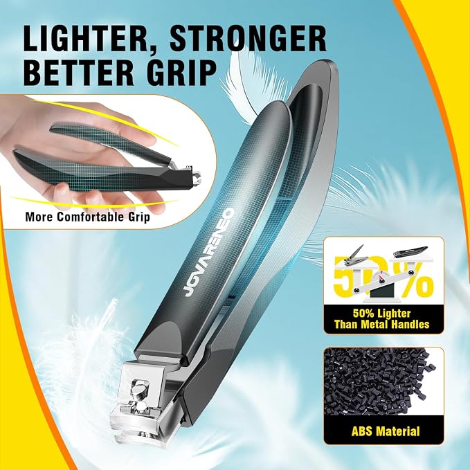 Nail Clippers for Men with Catcher, Anti Splash Self-Collecting Finger Nail - Image 4