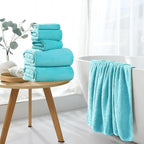 4 Piece Extra Large Bath Towel 35"x70" Oversized Bath Sheet Bath Towel Set - Image 5