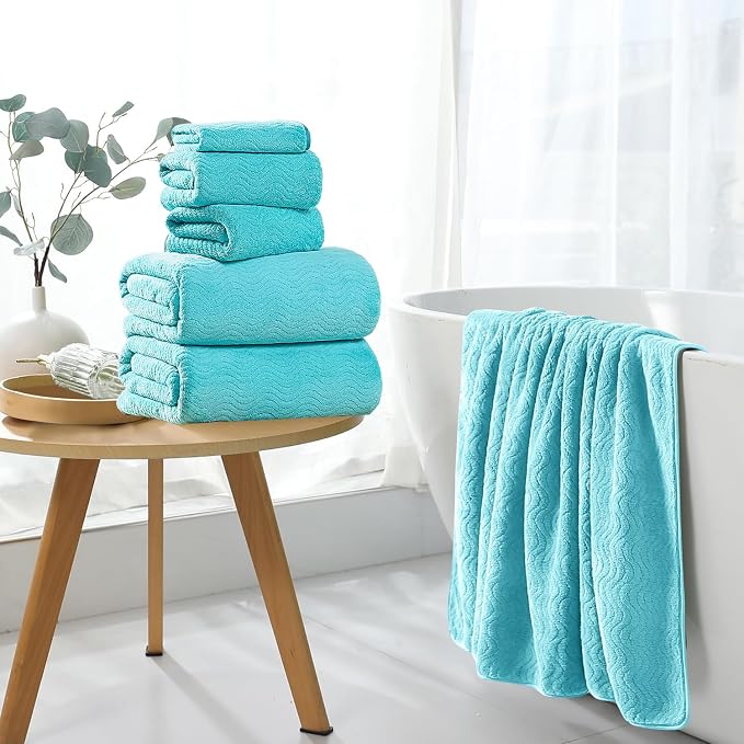 8 Piece Bath Towel Set |2 Oversized Large Bath Sheet, 2 Hand Towels, 4 - Image 7