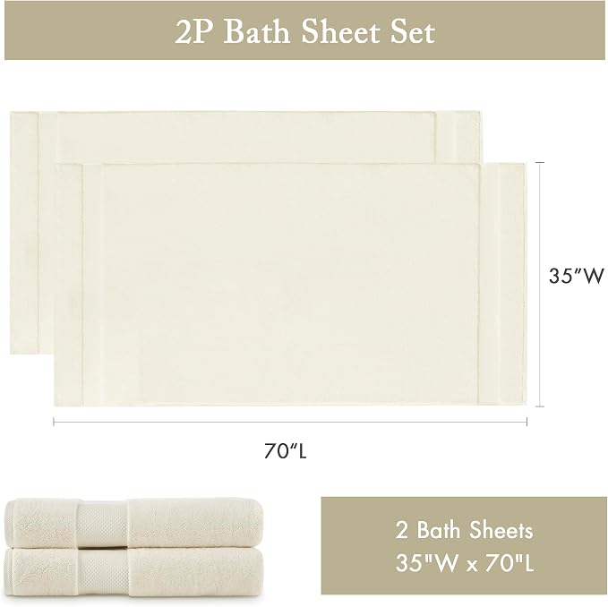 Madison Park Turkish Bath Towel Set 100% Cotton Bath Towel 600GSM Oversized - Image 7