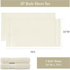 Madison Park Turkish Bath Towel Set 100% Cotton Bath Towel 600GSM Oversized - Image 7