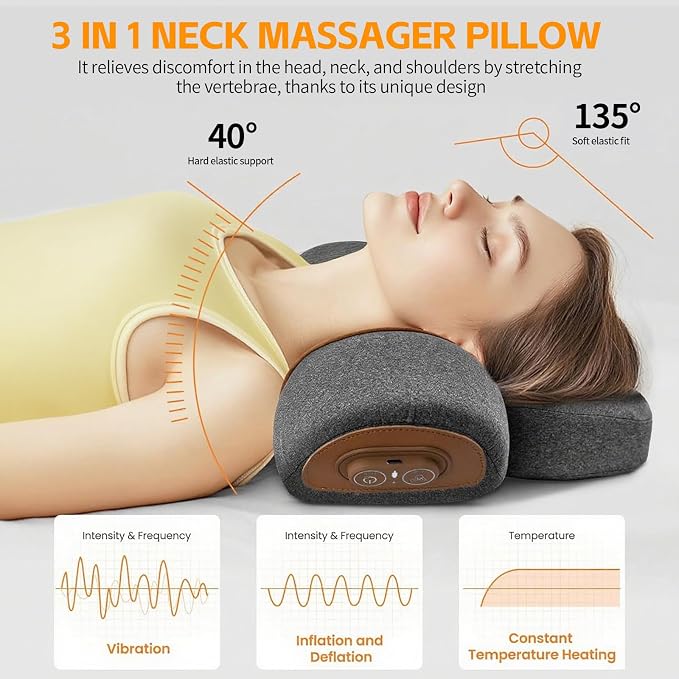 3-in-1 Neck Massager Pillow, Neck Massager - Image 2
