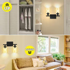 Ascher 2-Light Wall Sconces, Modern Vanity Light Fixture Black Finish, Wall - Image 2