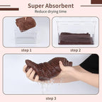 Microfiber Hair Towel Quick Dry Hair Towel Hair Drying Towels Suitable - Image 3