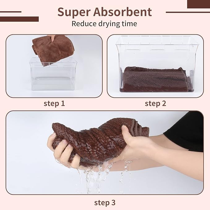 Microfiber Hair Towel Quick Dry Hair Towel Hair Drying Towels Suitable - Image 3