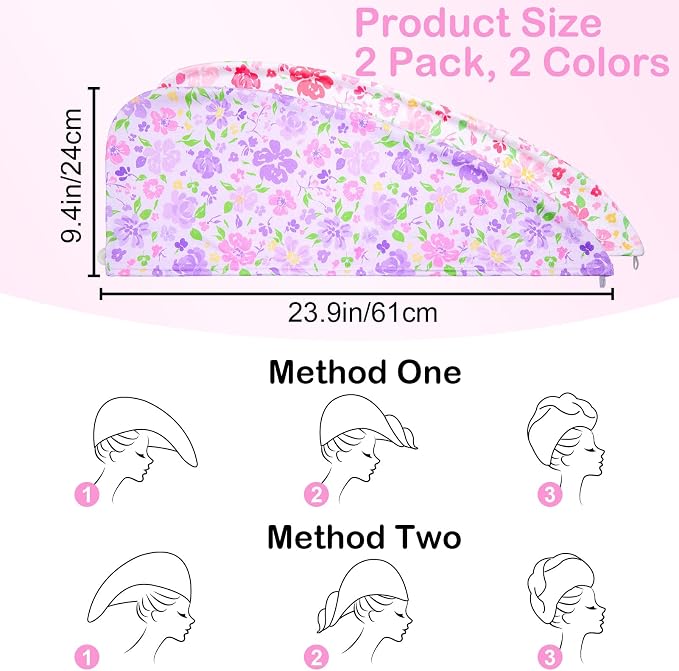Basumee Microfiber Hair Towel Wrap - Image 7