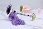 Amethyst + Jade Roller for Face and Neck Massage, Dual Gemstones - Image 5