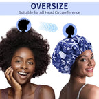 1 PCS Shower Cap, Double Layer & Adjustable Bathing Cap - Image 4