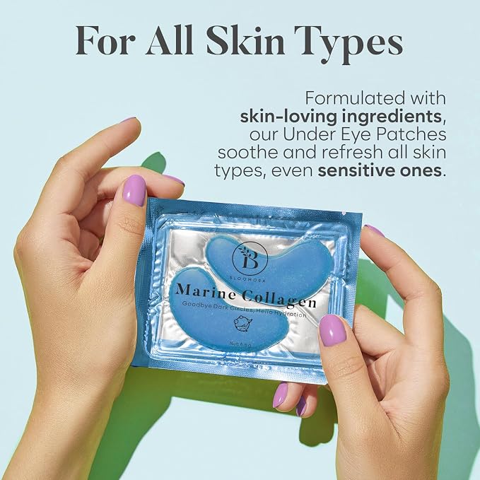 BLOOMORA Marine Collagen Under Eye Patches, - Image 7