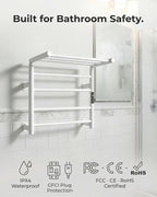 Foldable Heated Towel Rack, Dual-Zone Electric Towel Warmer Rack - Image 4