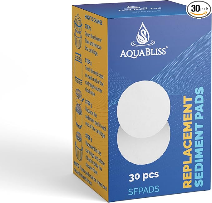 AquaBliss Shower Filter Sediment Pads by AquaBliss
