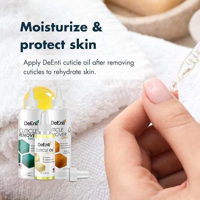 DeEnti Instant Cuticle Remover Gel, Eucalyptus, 8 Oz Bottle, Professional - Image 5