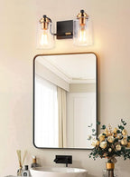 SOLFART Vintage Bathroom Vanity Light Black Bathroom Light fixtures Over Mirror - Image 2