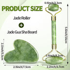 Guasha Tool for Face & Jade Roller for Face, Gua Sha Facial Tools for Reduce - Image 2