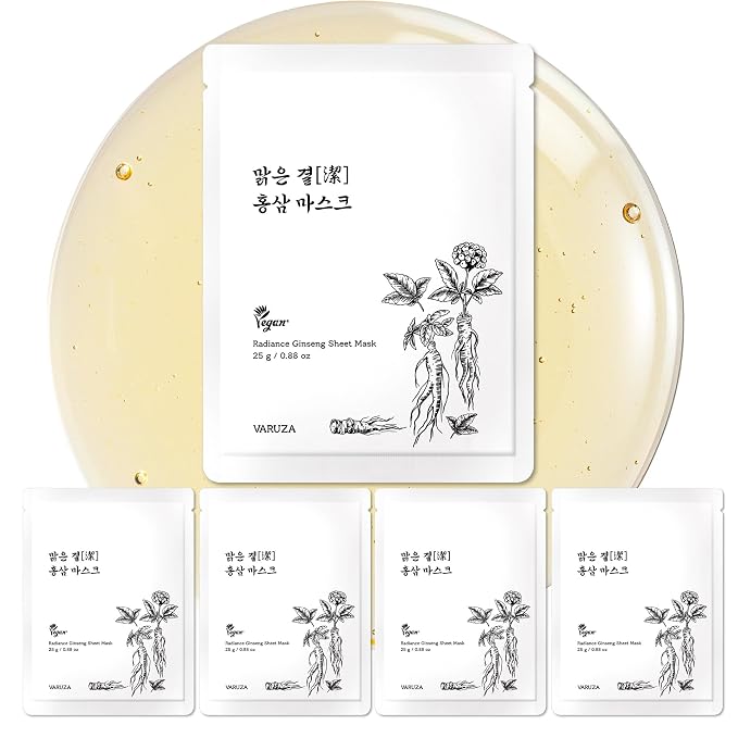 Radiance Ginseng Sheet Masks by Thebeginningofcleanbeauty