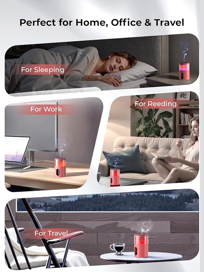 Waterless Diffuser for Essential Oil: Mini Battery Scent Diffuser for - Image 5