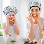 2 Pcs Aluminum Foil Deep Conditioning Hair Cap Reusable Heat Cap - Image 2
