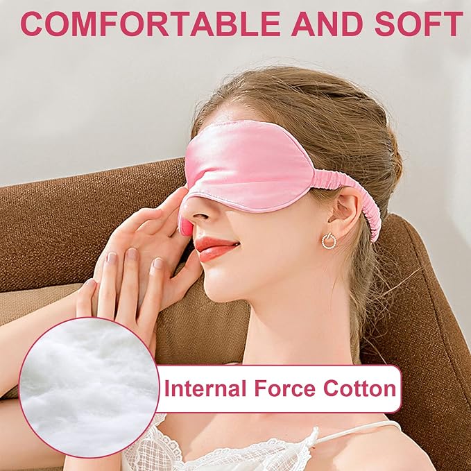 2Pack Silk Sleep Mask, IEKEODI Eye Mask - Image 4