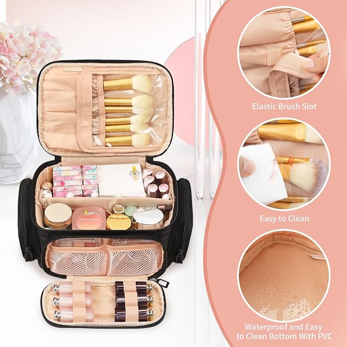 OCHEAL Makeup Bag, Travel Makeup Organizer Bag - Image 2