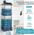 Hommtina Bathroom Towel Storage Black Towel Holder Bathroom Decor Aesthetic - Image 6