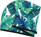 Tropical Palm Leaves Hair Towel Wrap Microfiber Fast Drying Hair Turban - Image 6