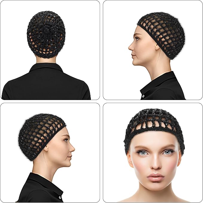 WLLHYF Wig Cap Thick Long Hair Caps Adjustable Net Mesh Braided Weaving Making - Image 6