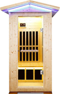 OUTEXER Outdoor Sauna Wooden Far Infrared Saunas Spa 1550W Low-EMF Dry Sauna by OUTEXER