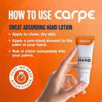 Carpe Sweat Absorbing Hand Lotion A dermatologist-recommended smooth lotion - Image 4