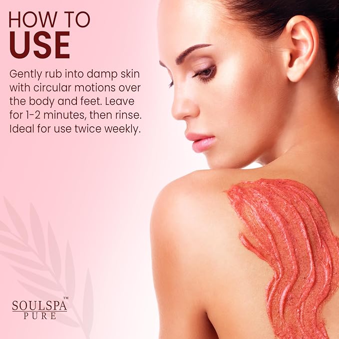 SOULSPA PURE Rose & Almond Body & Foot Scrub - Image 5