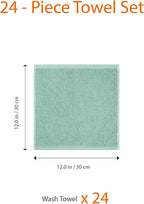 Amazon Basics Washcloth for Bathroom, 100% Cotton Extra Absorbent, Fast Drying - Image 5