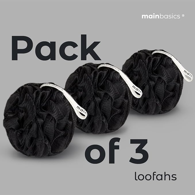MainBasics Bath Shower Loofah Sponge Pouf Body Scrubber Exfoliator Body Wash - Image 6